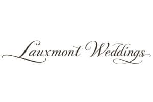 Lauxmont Weddings logo in elegant cursive script on a white background.