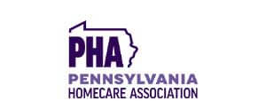 Logo of the Pennsylvania Homecare Association with the letters "PHA" inside an outline of Pennsylvania and the words "PENNSYLVANIA HOMECARE ASSOCIATION" below.