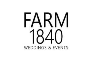 venue-logo-farm-1840 Black text logo reads "FARM 1840 WEDDINGS & EVENTS" on a white background.