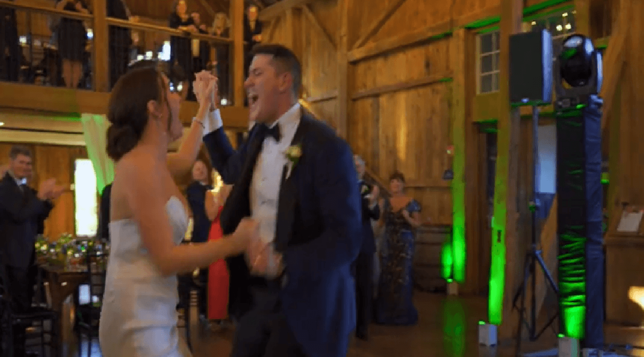 Carleigh and Jack's first dance in the barn at Wyndridge Farm, Dallastown, PA